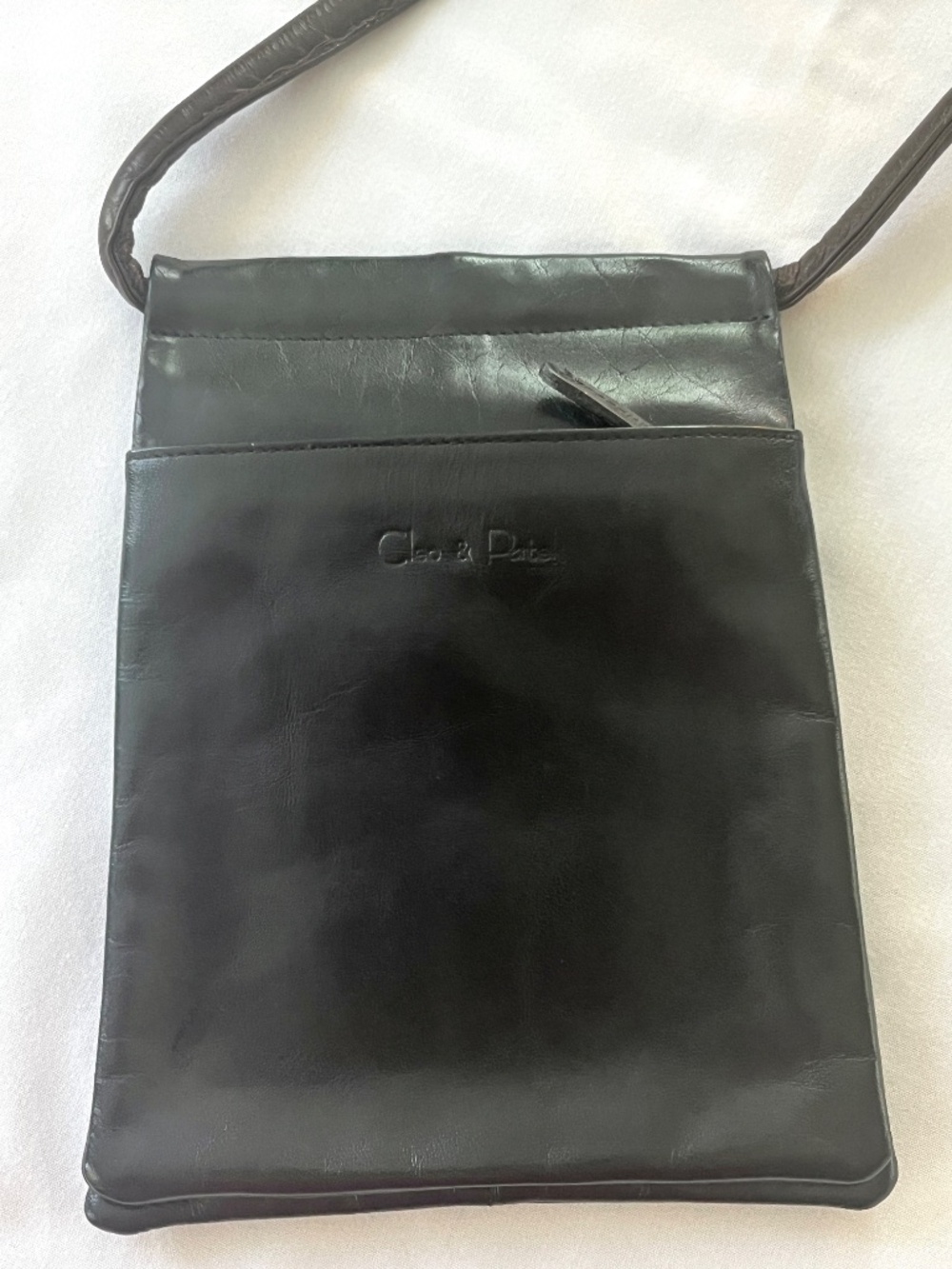 Vintage Cleo & Patek Paris Leather Crossbody Saddlebag Purse